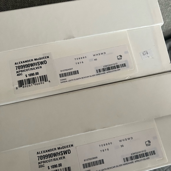 SALE✨ALEXANDER MCQUEEN double bucket pink mule in apricot 🌷 - Picture 15 of 15